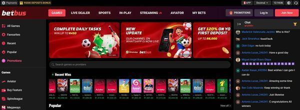 betbus desktop view