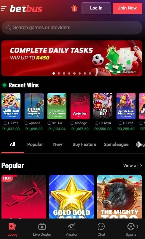 betbus mobile view