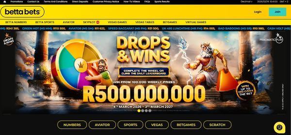 Bettabets desktop view
