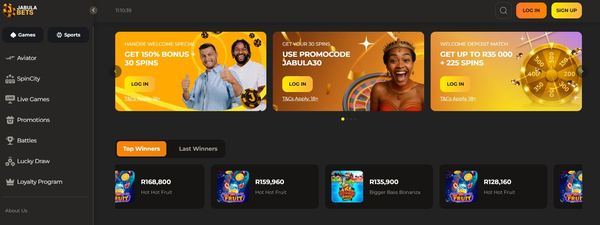 Jabula Bets desktop view